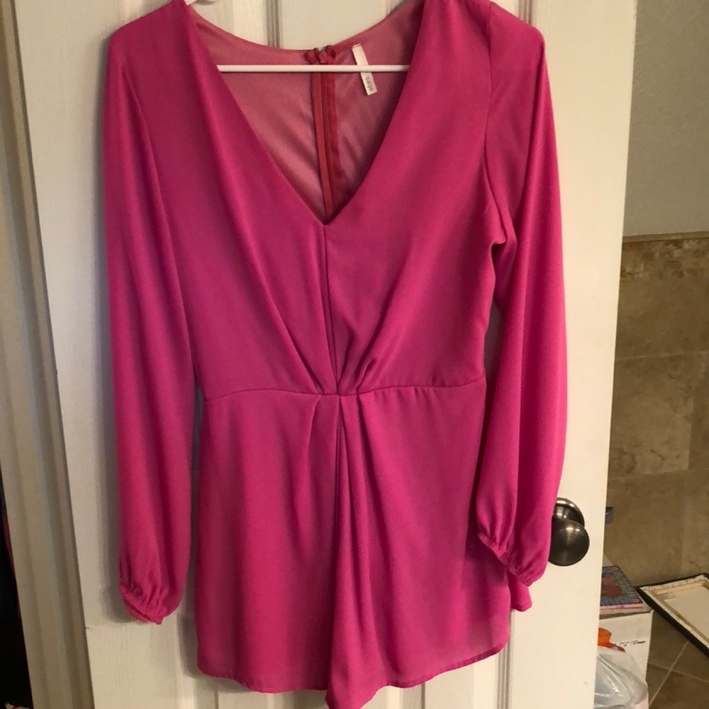 Hot pink romper